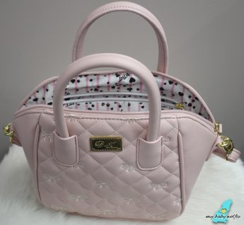 white bow purse