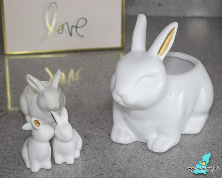 Target ceramic bunnies gold