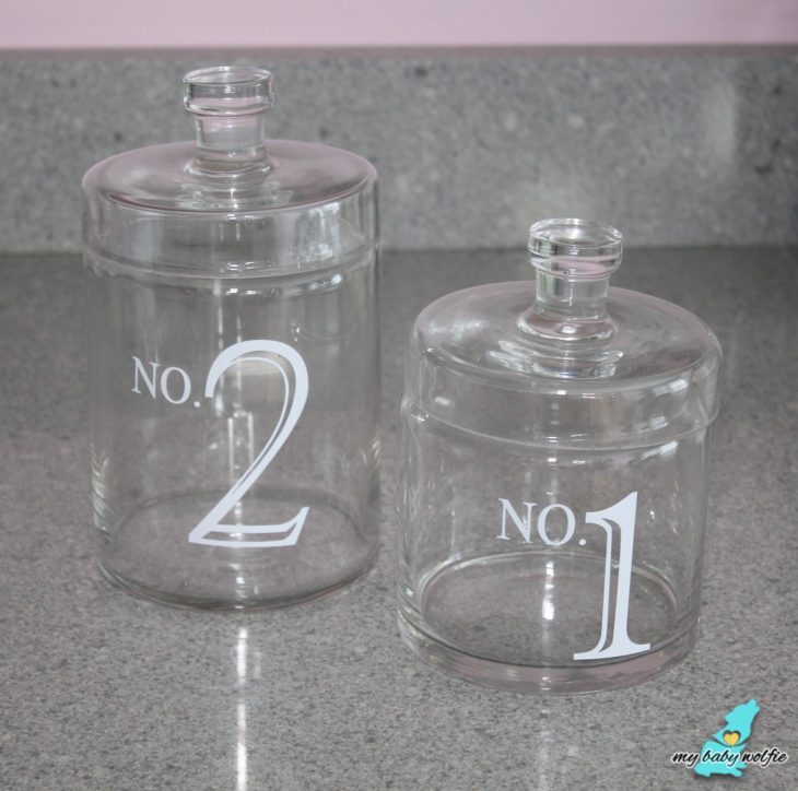 numbered glass jars Home Goods containers