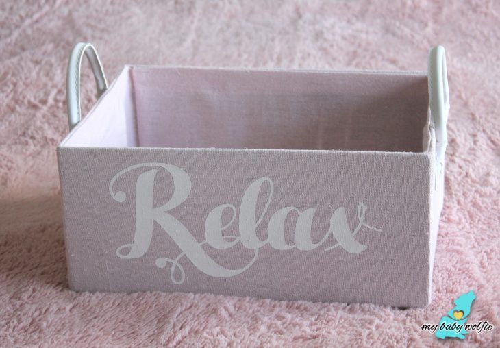 pink relax storage bin